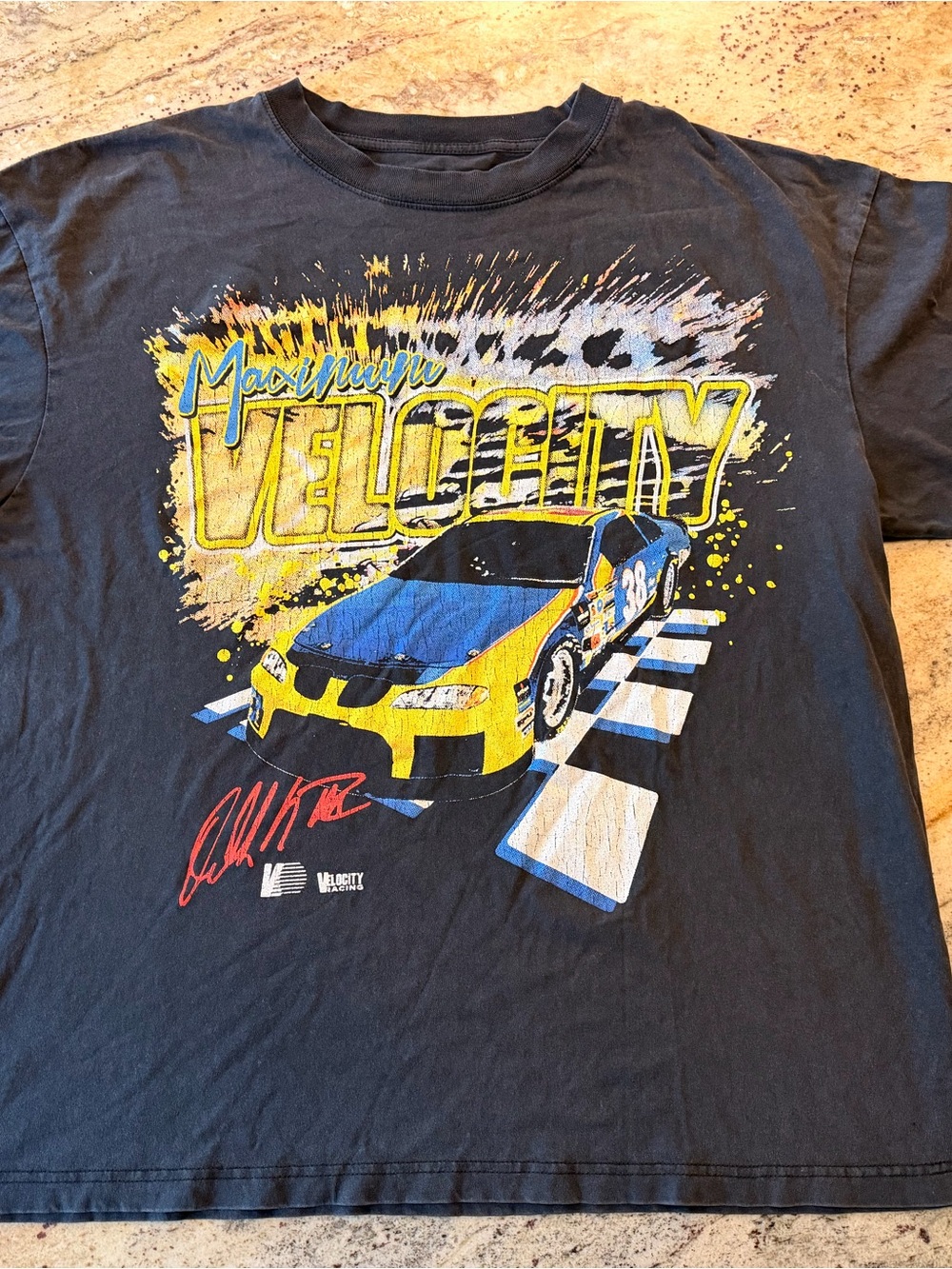 Maximum Velocity Men's Graphic Racing T‑Shirt in Black